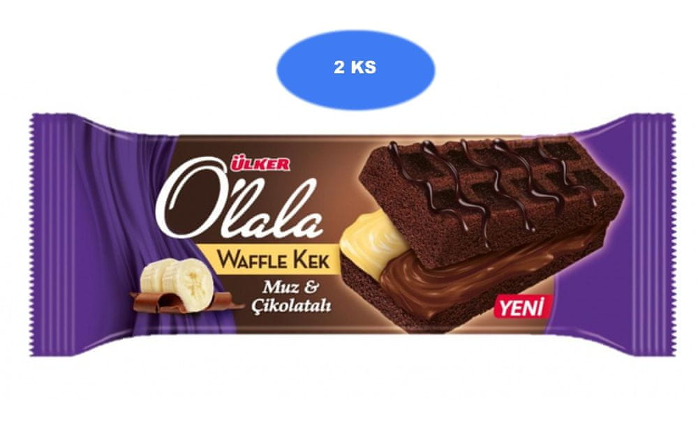 Ülker Olala wafers cake s čokoládou a banánom 70g (2 ks)